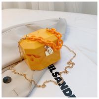 Women's Small Arylic Solid Color Vintage Style Classic Style Square Lock Clasp Box Bag main image 2