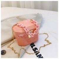 Women's Small Arylic Solid Color Vintage Style Classic Style Square Lock Clasp Box Bag main image 5