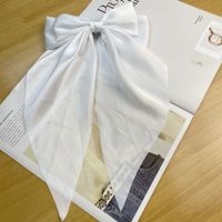 Women's Elegant Bow Knot Cloth Tassel Pleated Hair Clip sku image 4