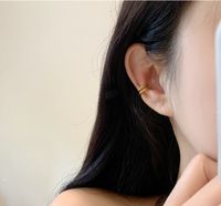 1 Pair Basic Modern Style Classic Style Solid Color Plating 304 Stainless Steel Titanium Steel 18K Gold Plated Hoop Earrings main image 8
