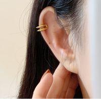 1 Pair Basic Modern Style Classic Style Solid Color Plating 304 Stainless Steel Titanium Steel 18K Gold Plated Hoop Earrings main image 1