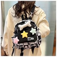 Waterproof 14 Inch Star Plaid Casual Daily School Backpack main image 3