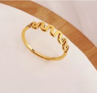 Simple Style Solid Color 304 Stainless Steel Titanium Steel 18K Gold Plated Rings In Bulk main image 1