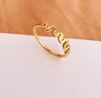 Simple Style Solid Color 304 Stainless Steel Titanium Steel 18K Gold Plated Rings In Bulk main image 4