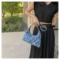 Women's Small Denim Star Streetwear Zipper Underarm Bag main image 3