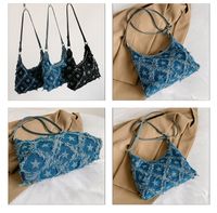 Women's Small Denim Star Streetwear Zipper Underarm Bag main image 1