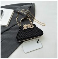 Women's Small Pu Leather Solid Color Elegant Vintage Style Lock Clasp Evening Bag main image 3