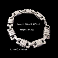 304 Stainless Steel Hip-Hop Punk Letter Bracelets sku image 5