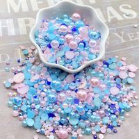 1200 Pieces Per Pack 2,100 Pieces Per Pack Diameter 10mm Diameter 3mm Artificial Pearl Resin Rhinestone Geometric DIY Ornament Accessories sku image 2