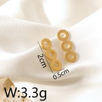 1 Pair IG Style Lady Classic Style Round Solid Color Plating Copper Matte Gold Ear Studs sku image 1