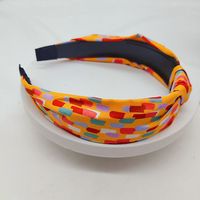 Women's Casual Retro Stripe Cloth Printing And Dyeing Printing Hair Band sku image 4