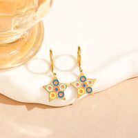 1 Pair Y2K Hip-Hop Star Butterfly Plating 304 Stainless Steel 18K Gold Plated Drop Earrings main image 7