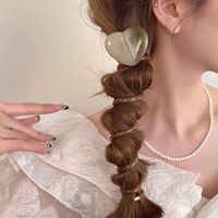 Women's Fairy Style Sweet Korean Style Geometric Heart Shape Plastic Resin Hair Tie main image 4