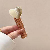 Mujeres Estilo De Hadas Dulce Estilo Coreano Geométrico Forma De Corazón El Plastico Resina Liga Para El Cabello main image 5