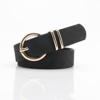 Elegant Solid Color Pu Leather Alloy Women's Leather Belts sku image 6