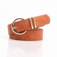 Elegant Solid Color Pu Leather Alloy Women's Leather Belts sku image 5
