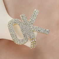 Basic Modern Style Classic Style Letter Alloy Inlay Zircon Unisex Brooches main image 1