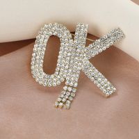 Basic Modern Style Classic Style Letter Alloy Inlay Zircon Unisex Brooches main image 3