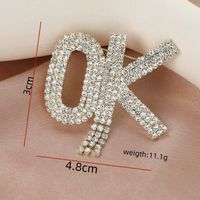 Basic Modern Style Classic Style Letter Alloy Inlay Zircon Unisex Brooches main image 2