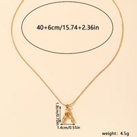 304 Stainless Steel 18K Gold Plated Simple Style Classic Style Commute Plating Letter Pendant Necklace main image 2