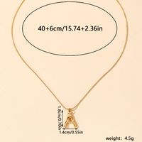 Edelstahl 304 18 Karat Vergoldet Einfacher Stil Klassischer Stil Pendeln Überzug Brief Halskette Mit Anhänger main image 2