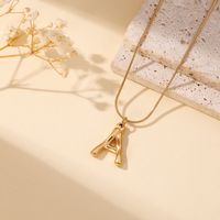 Acier Inoxydable 304 Plaqué Or 18K Style Simple Style Classique Commuer Placage Lettre Pendentif main image 4