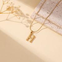 Acier Inoxydable 304 Plaqué Or 18K Style Simple Style Classique Commuer Placage Lettre Pendentif main image 11