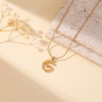 304 Stainless Steel 18K Gold Plated Simple Style Classic Style Commute Plating Letter Pendant Necklace main image 10