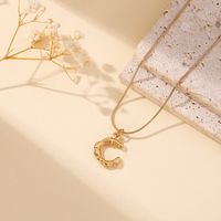 304 Stainless Steel 18K Gold Plated Simple Style Classic Style Commute Plating Letter Pendant Necklace main image 6