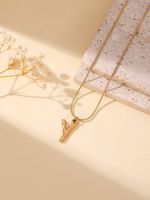 Edelstahl 304 18 Karat Vergoldet Einfacher Stil Klassischer Stil Pendeln Überzug Brief Halskette Mit Anhänger sku image 25