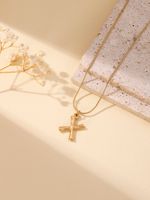 304 Stainless Steel 18K Gold Plated Simple Style Classic Style Commute Plating Letter Pendant Necklace sku image 24