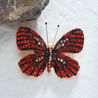 Lady Sweet Butterfly Alloy Inlay Zircon Women's Brooches 1 Piece main image 3