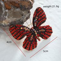 Lady Sweet Butterfly Alloy Inlay Zircon Women's Brooches 1 Piece main image 2