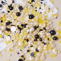 Diameter 10mm Diameter 3mm Artificial Pearl Resin Rhinestone Geometric DIY Ornament Accessories main image 2