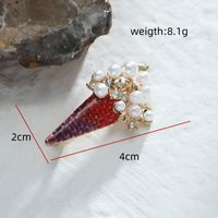 Basic Modern Style Classic Style Ice Cream Letter Alloy Inlay Zircon Women's Brooches 1 Piece main image 2
