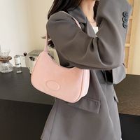 Women's Medium Pu Leather Solid Color Vintage Style Streetwear Sewing Thread Pillow Shape Zipper Underarm Bag main image 4