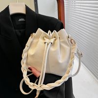 Women's Medium Pu Leather Solid Color Streetwear String Crossbody Bag main image 2