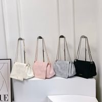 Women's Medium Pu Leather Solid Color Basic Classic Style Flip Cover Underarm Bag main image 1