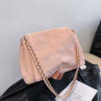 Women's Medium Pu Leather Solid Color Basic Classic Style Flip Cover Underarm Bag main image 2