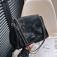 Women's Medium Pu Leather Solid Color Basic Classic Style Flip Cover Underarm Bag main image 5