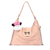 Women's Medium Pu Leather Solid Color Bow Knot Streetwear Zipper Underarm Bag sku image 3