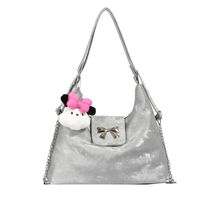 Women's Medium Pu Leather Solid Color Bow Knot Streetwear Zipper Underarm Bag sku image 9