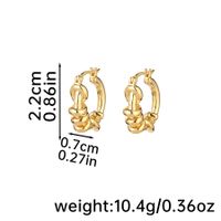 1 Paar Moderner Stil Klassischer Stil Geometrisch Überzug Kupfer Vergoldet Reif Ohrringe sku image 1