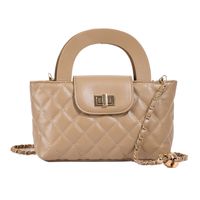 Femmes Moyen Faux Cuir Couleur Unie Lingge Style Vintage Style Classique Bloquer Sac Bandoulière sku image 1