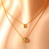 Wholesale Jewelry IG Style Elegant Baroque Style Flower Copper Copper Alloy Zircon Enamel Inlay Pendant Necklace main image 5