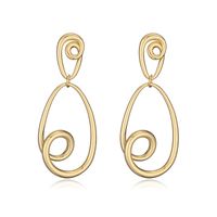1 Pair Elegant Streetwear Solid Color Plating Copper Gold Plated Drop Earrings sku image 4