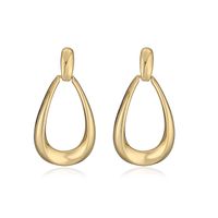 1 Pair Elegant Streetwear Solid Color Plating Copper Gold Plated Drop Earrings sku image 3