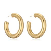 1 Pair Elegant Streetwear Solid Color Plating Copper Gold Plated Drop Earrings main image 5