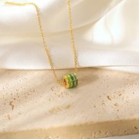 Wholesale Jewelry IG Style Fairy Style Sweet Flower Copper Copper Alloy Zircon Enamel Inlay Pendant Necklace main image 5