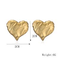 1 Pair Elegant Streetwear Heart Shape Plating Inlay Copper Rhinestones Gold Plated Ear Studs sku image 3